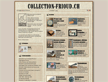 Tablet Screenshot of collection-frioud.ch
